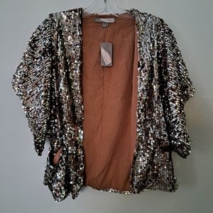 Forever 21 Sequin Shrug with pockets